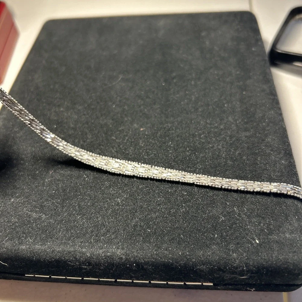 italian Sterling Silver 925‎ Lobster Clasp Snake Bracelet